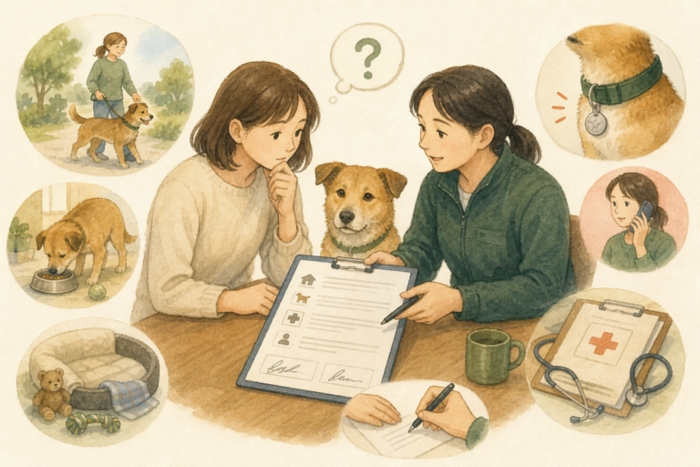 保護犬の譲渡契約書で確認すべき項目