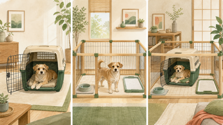 保護犬のケージ・クレート・サークルの選び方と設置場所