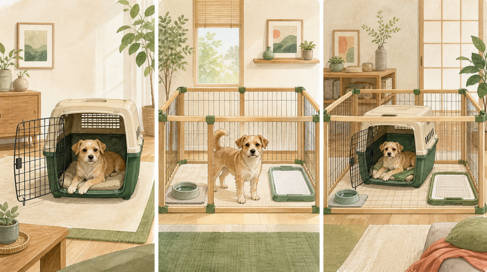 保護犬のケージ・クレート・サークルの選び方と設置場所