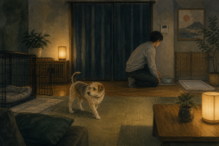 保護犬が初日に寝ない・落ち着かないときの対応