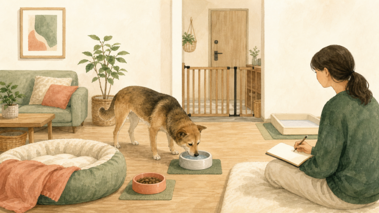 保護犬との最初の1週間｜生活記録と健康観察