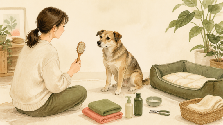 保護犬のシャンプー・ブラッシング・爪切りの始め方