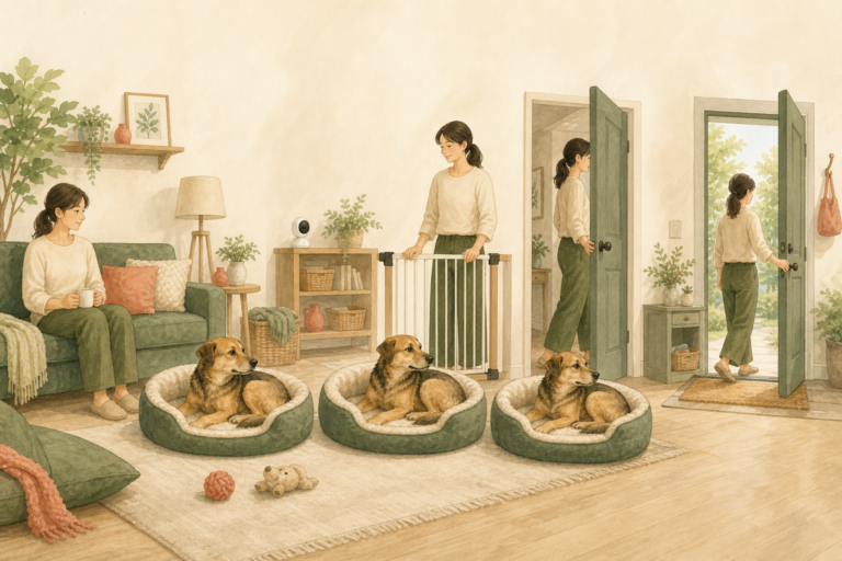 留守番できない保護犬を段階的に慣らす方法