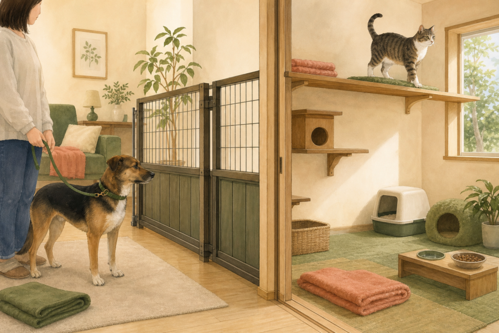保護犬と先住猫を同居させるときの段階