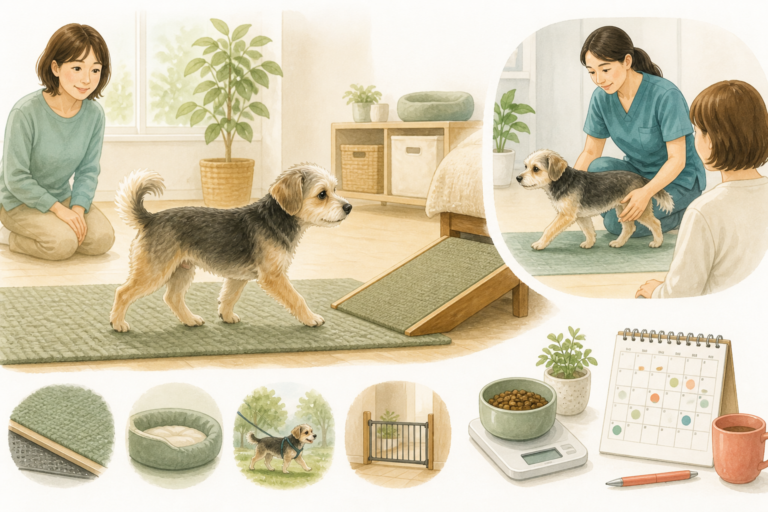 膝蓋骨脱臼（パテラ）がある保護犬との生活