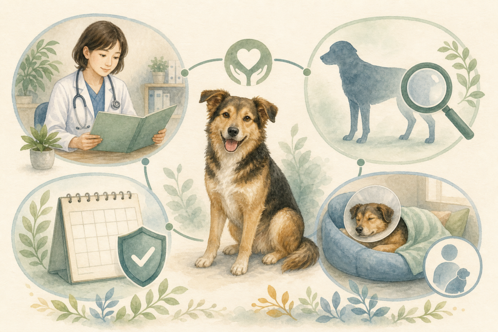 停留精巣がある犬の診療と手術相談