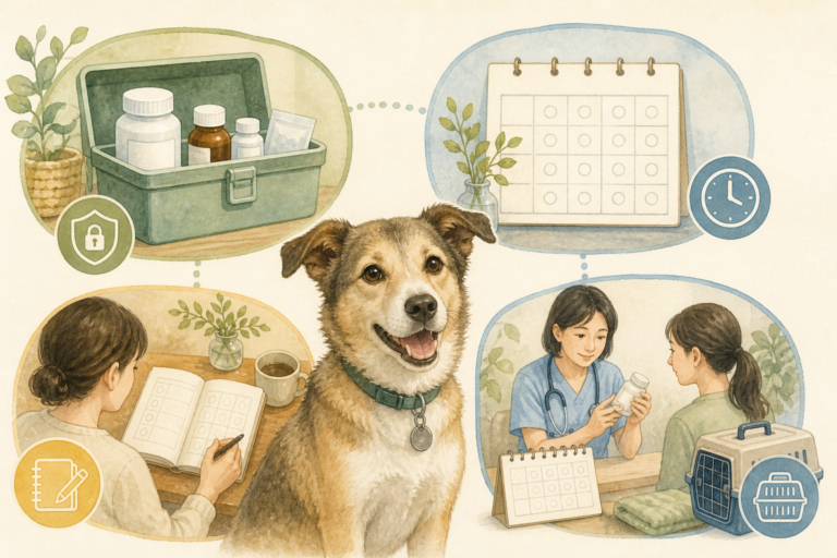 投薬が必要な保護犬｜薬の管理と通院記録